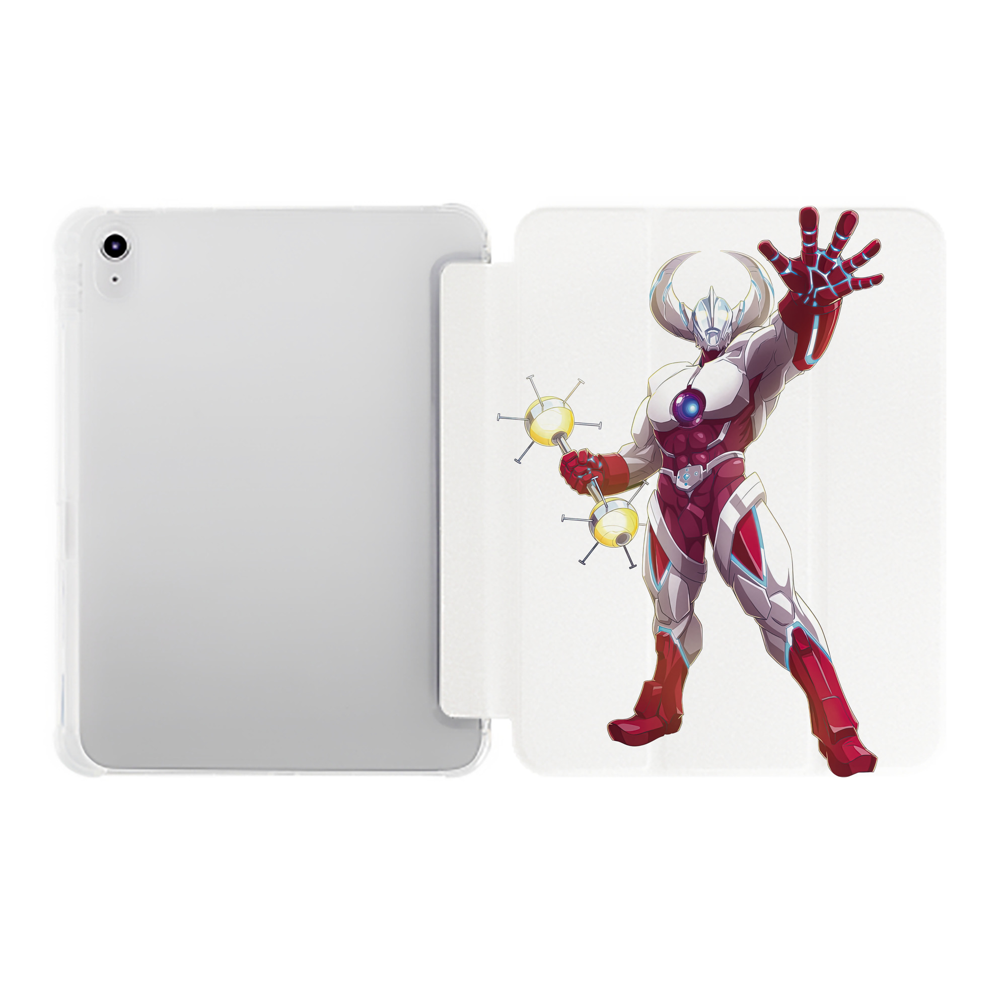 （画像用） ウルトラマン Ultraman IPad ケース ペン収納付き 三つ折りスタンド PUレザー×シリコン 対応機種9.5/10.5/10.9インチ